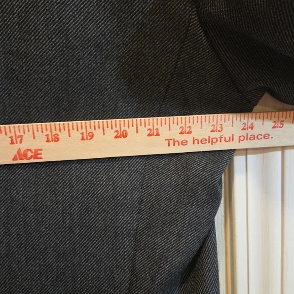 Stafford Mens Blazer Sport Coat 48R Herringbone Merino Wool Gray - Picture 5 of 10